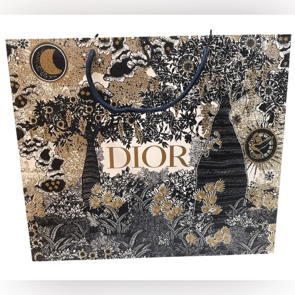 Dior Limited Edition Medium Paper Shopping Bag | Moon Dove Floral Design | NEW - Picture 3 of 5